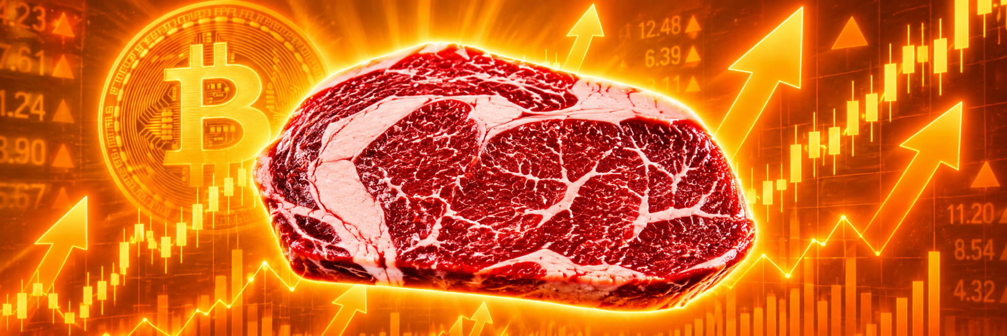 Ribeye Stonks orange crypto market banner